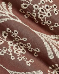 A-Line Midi Skirt with Boho Embroideries