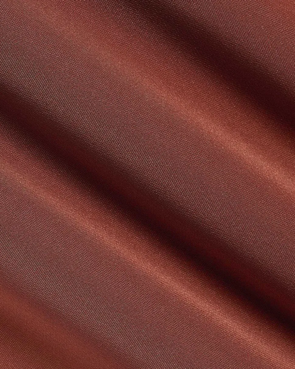 Barrel-Leg High-Rise Satin Pant