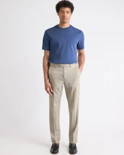 Beige Slim-Fit Wool-Blend Essential Pant