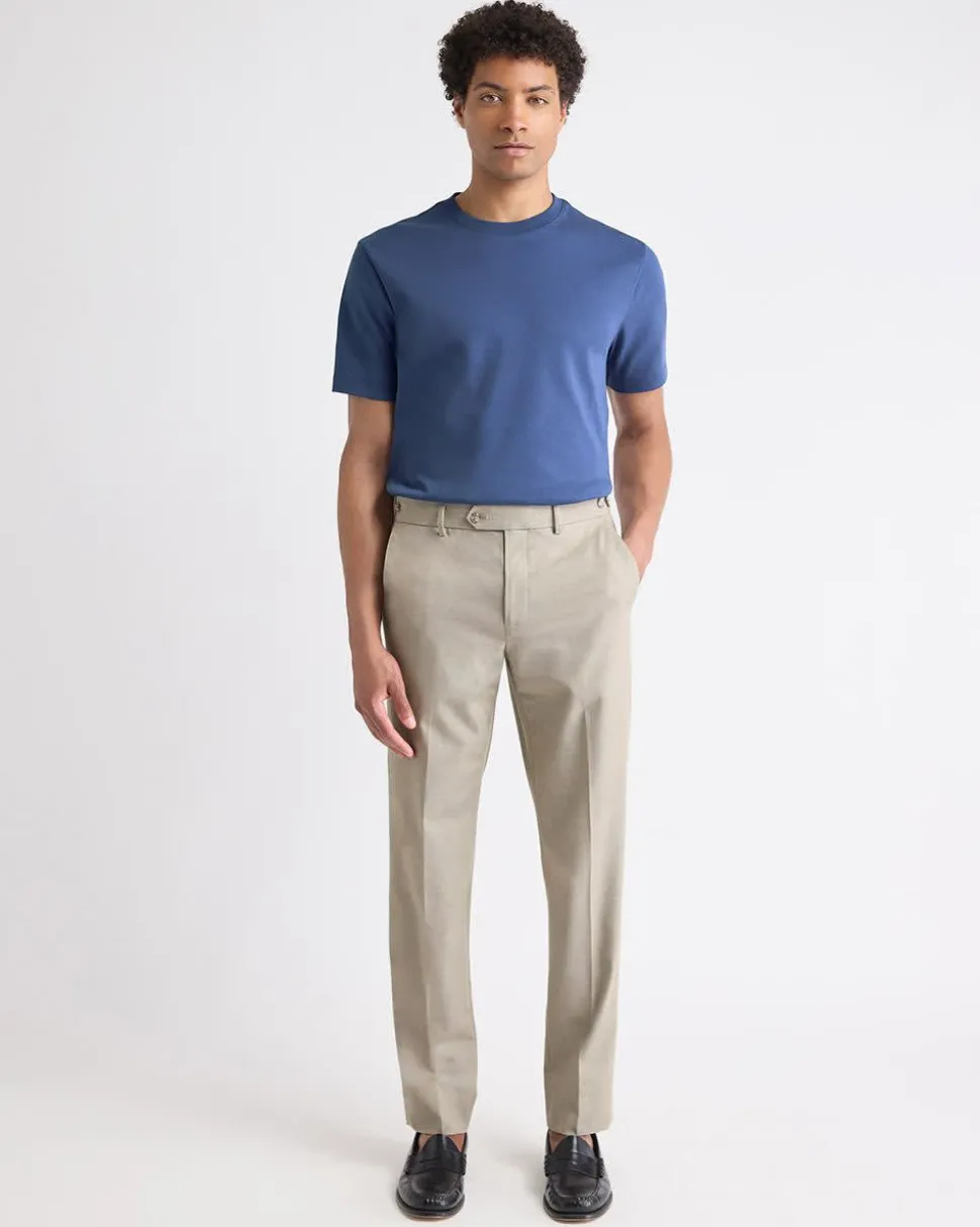 Beige Slim-Fit Wool-Blend Essential Pant