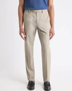 Beige Slim-Fit Wool-Blend Essential Pant