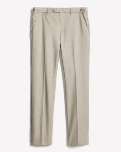 Beige Slim-Fit Wool-Blend Essential Pant