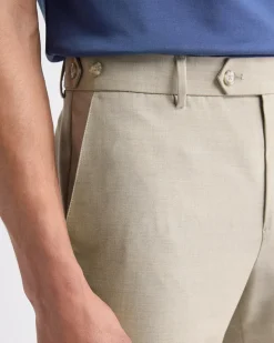Beige Slim-Fit Wool-Blend Essential Pant
