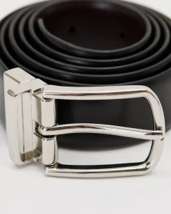 Black and Brown Reversible Leather Belt