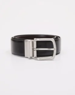 Black and Brown Reversible Leather Belt