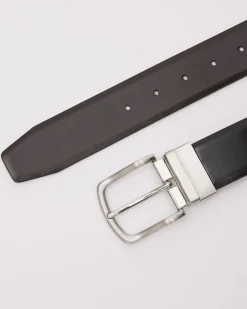 Black and Brown Reversible Leather Belt