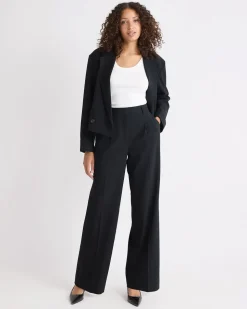 Black High-Rise Wide-Leg Pant