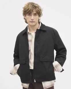 Black Nylon Bomber Jacket