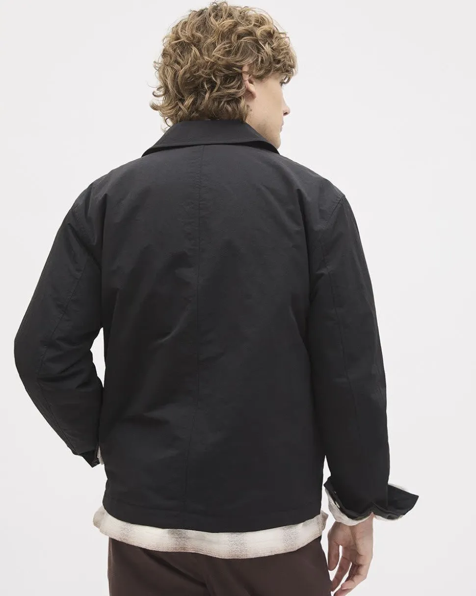 Black Nylon Bomber Jacket