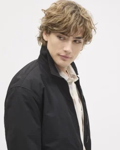Black Nylon Bomber Jacket
