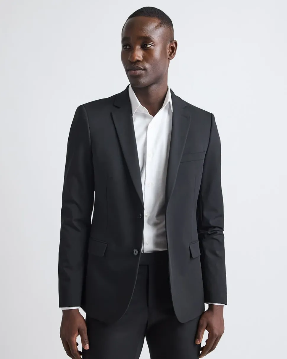 Black Slim Fit E-Tech Blazer