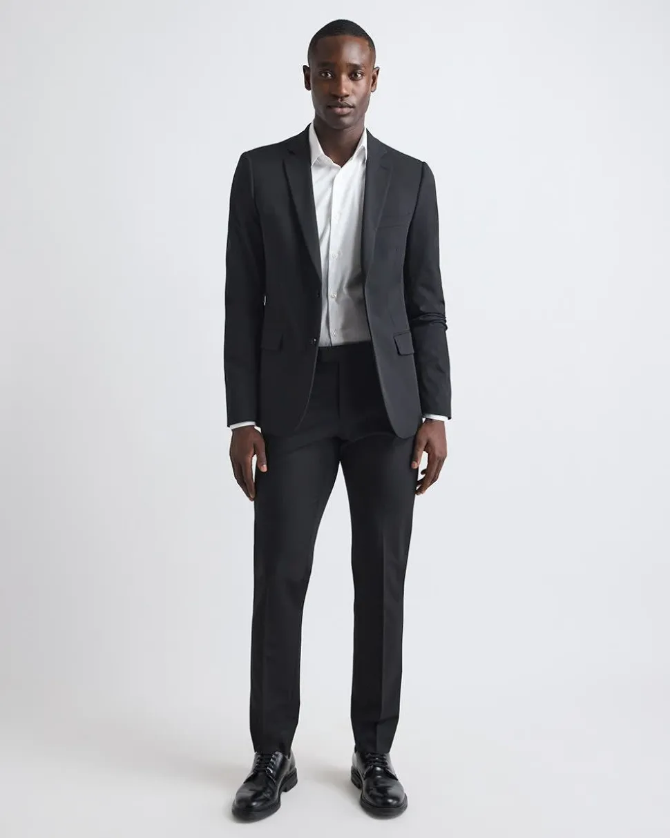 Black Slim Fit E-Tech Blazer