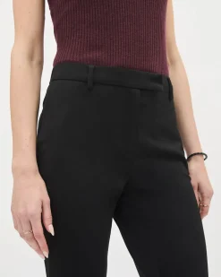 Black Slim-Leg Mid-Rise Pant