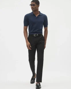 Black Tailored-Fit City Pant