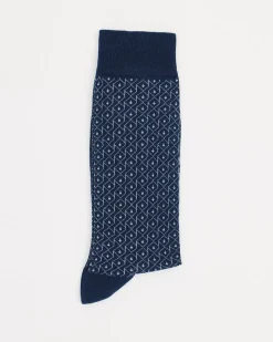 Blue Dress Socks with Argyle Pattern