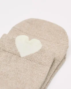 Cotton Socks with Heart at Hem
