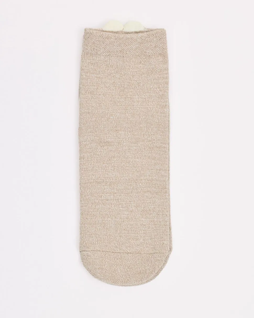 Cotton Socks with Heart at Hem