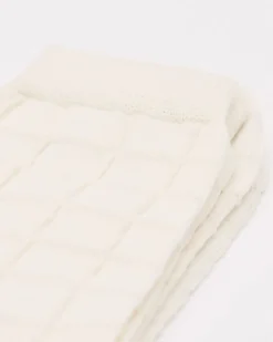 Cotton Socks with Textured Checkered Pattern