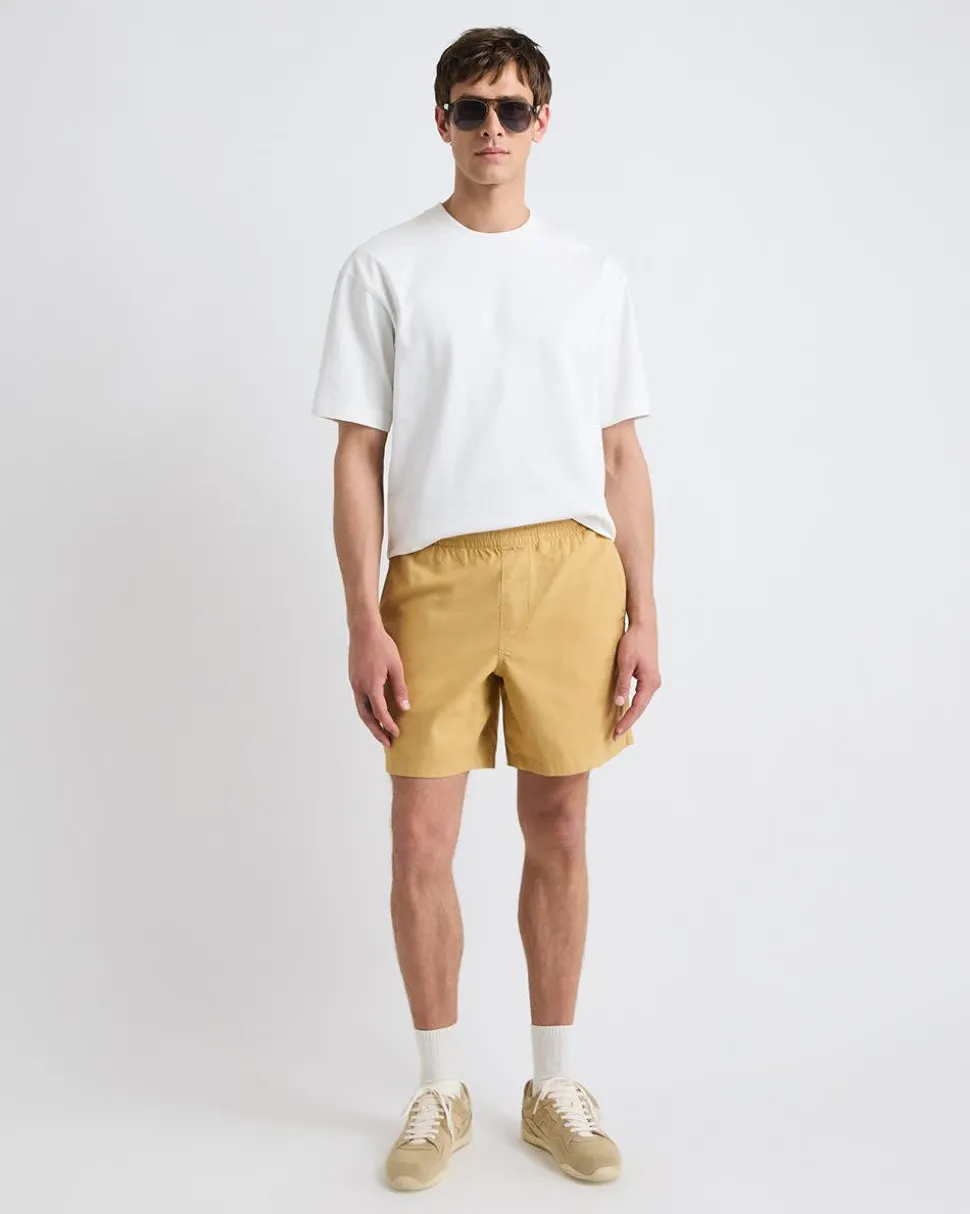 Cotton-Blend Short with Elastic Waistband