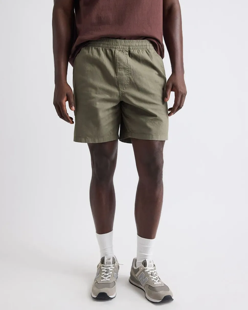 Cotton-Blend Short with Elastic Waistband