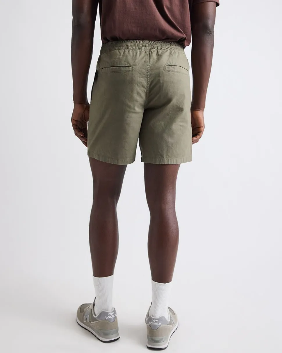 Cotton-Blend Short with Elastic Waistband