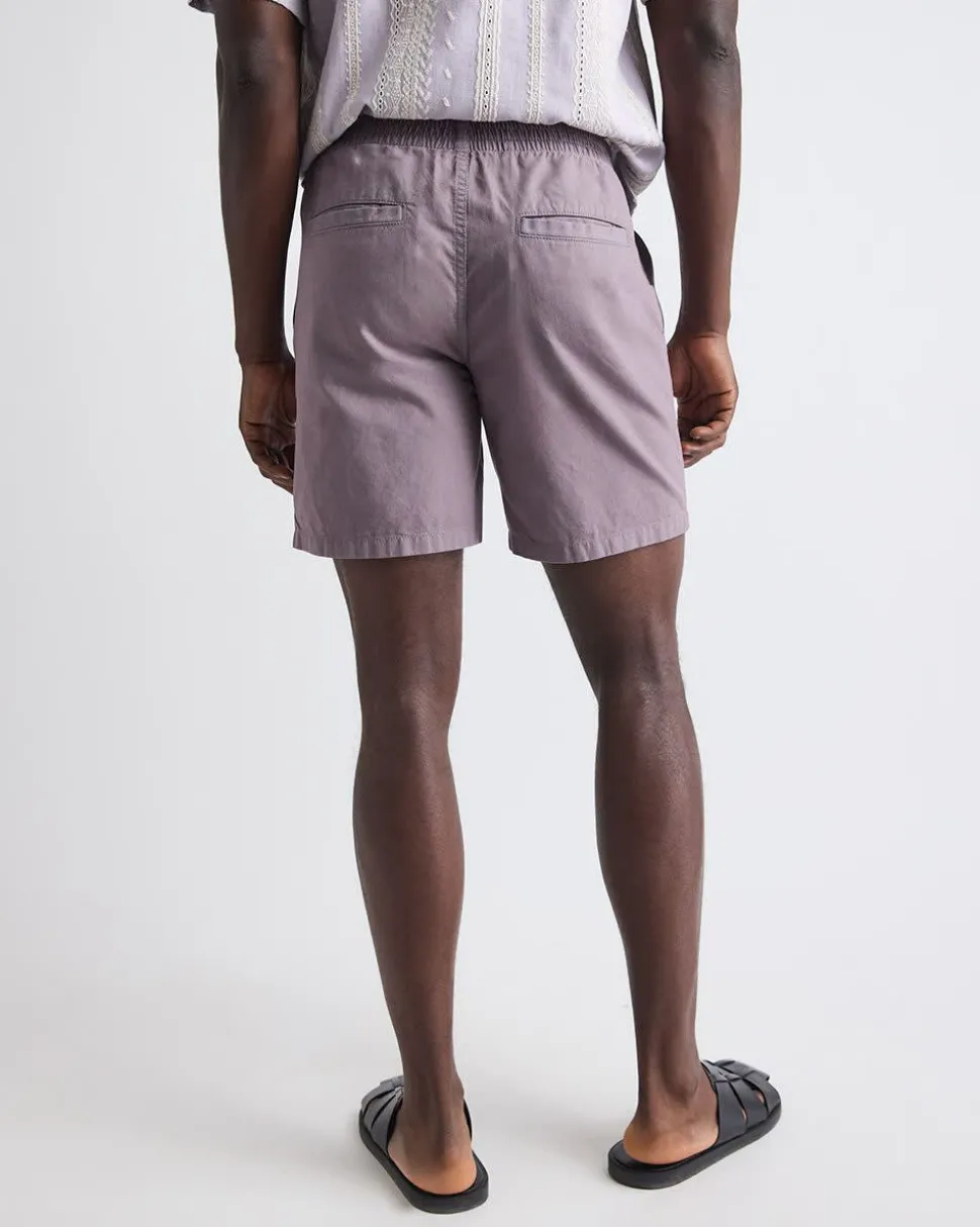 Cotton-Blend Short with Elastic Waistband