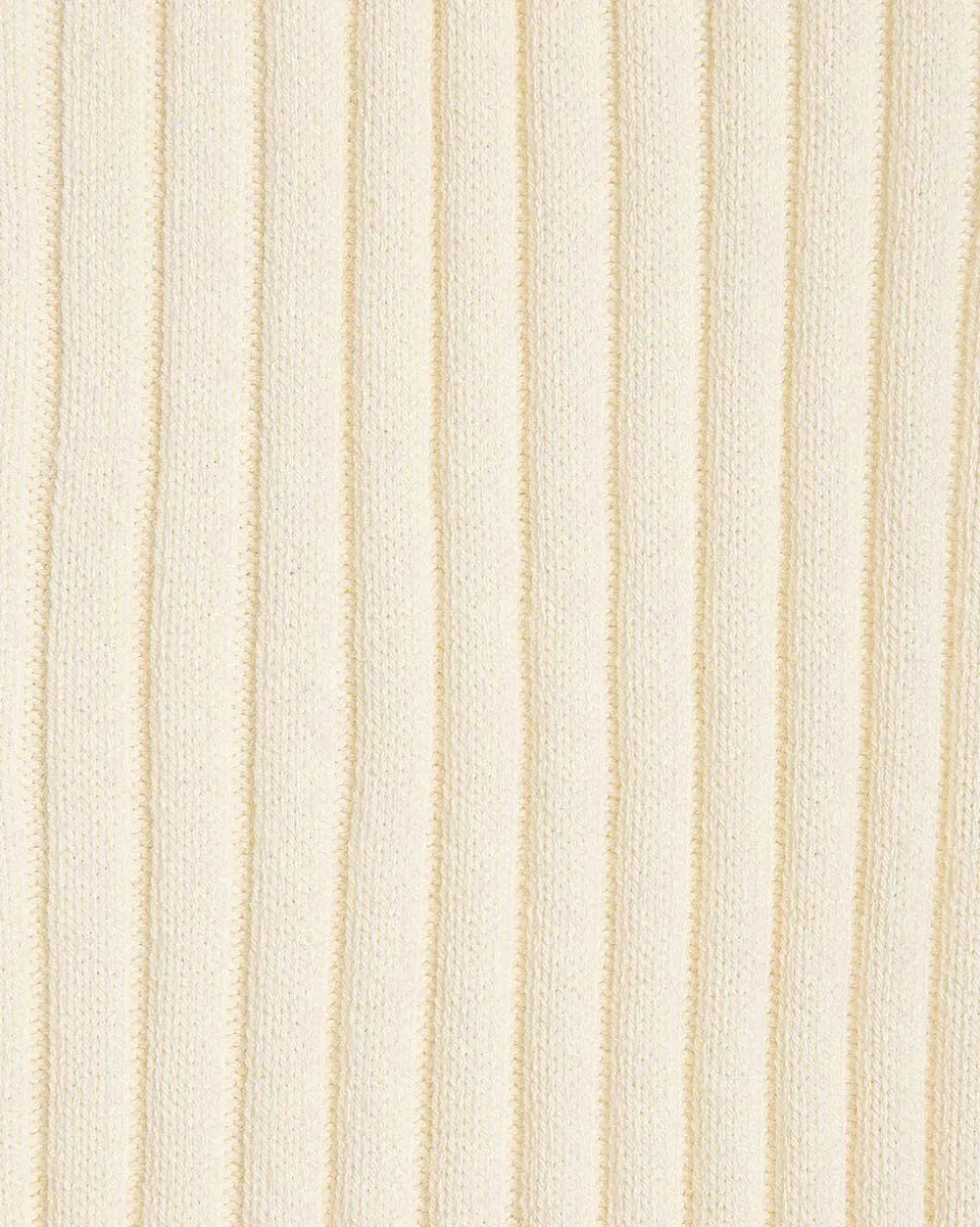 Cotton-Merino-Blend Short Sweater Vest with Henley Neckline
