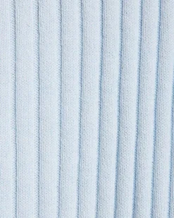 Cotton-Merino-Blend Short Sweater Vest with Henley Neckline