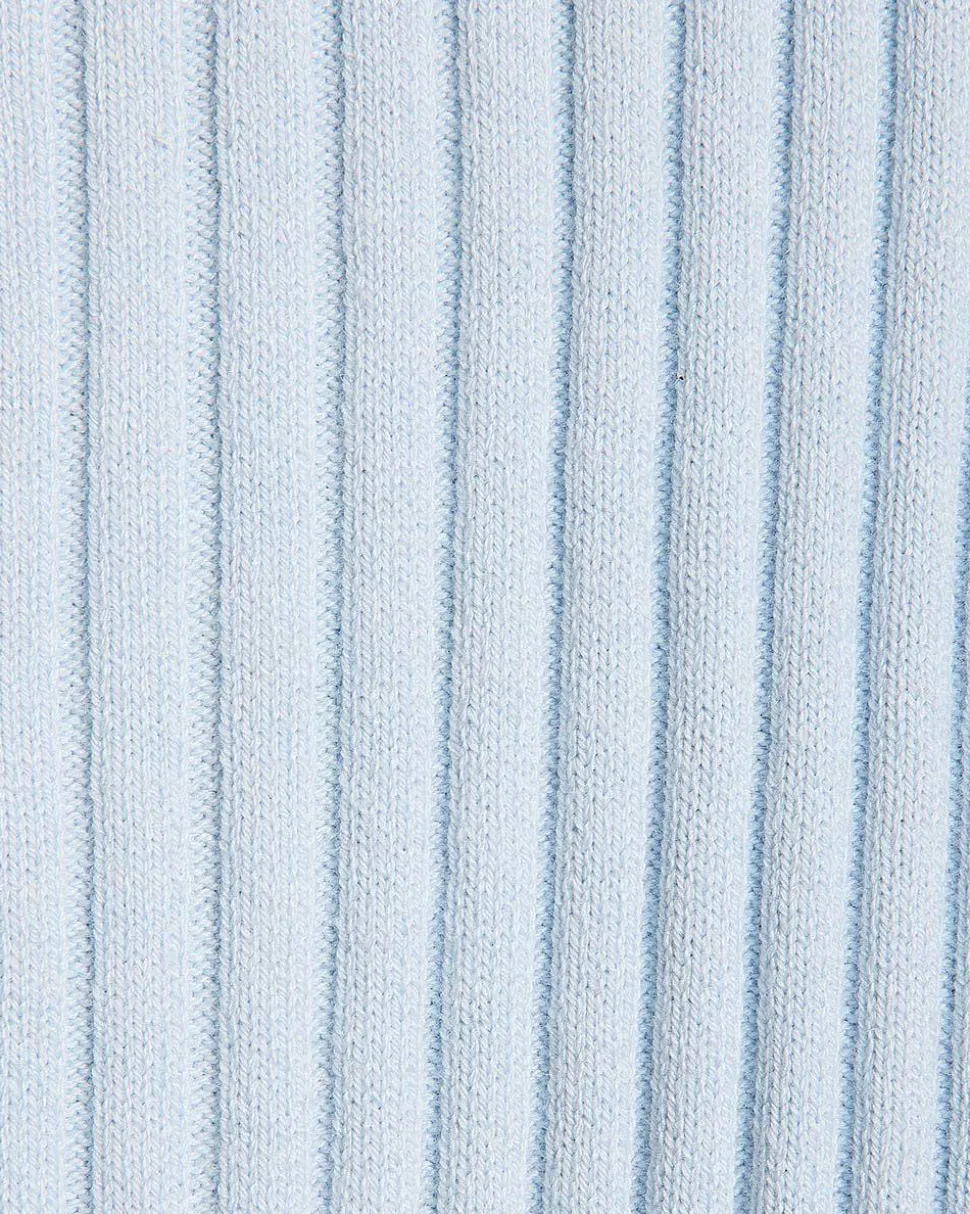 Cotton-Merino-Blend Short Sweater Vest with Henley Neckline