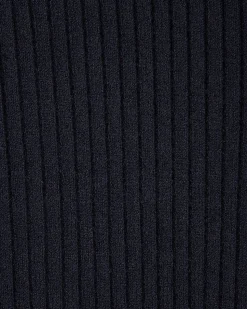 Cotton-Merino-Blend Short-Sleeve Ribbed Polo Dress