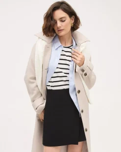 Crepe Mini Wrap Skirt