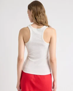 Crew-Neck Racerback Fitted Tank