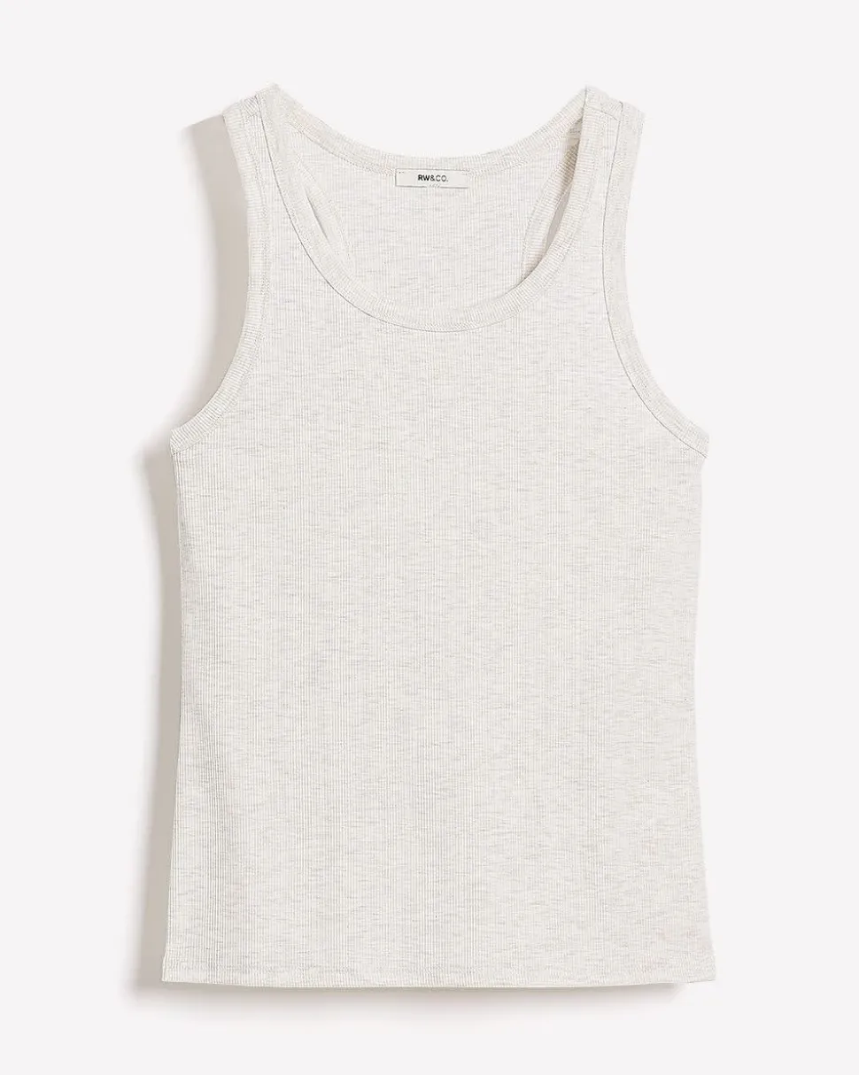 Crew-Neck Racerback Fitted Tank