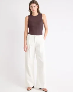 Crew-Neck Ribbed Cami