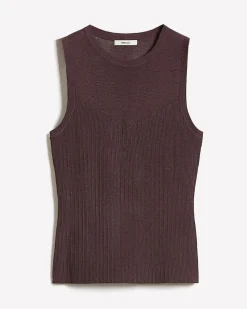Crew-Neck Ribbed Cami