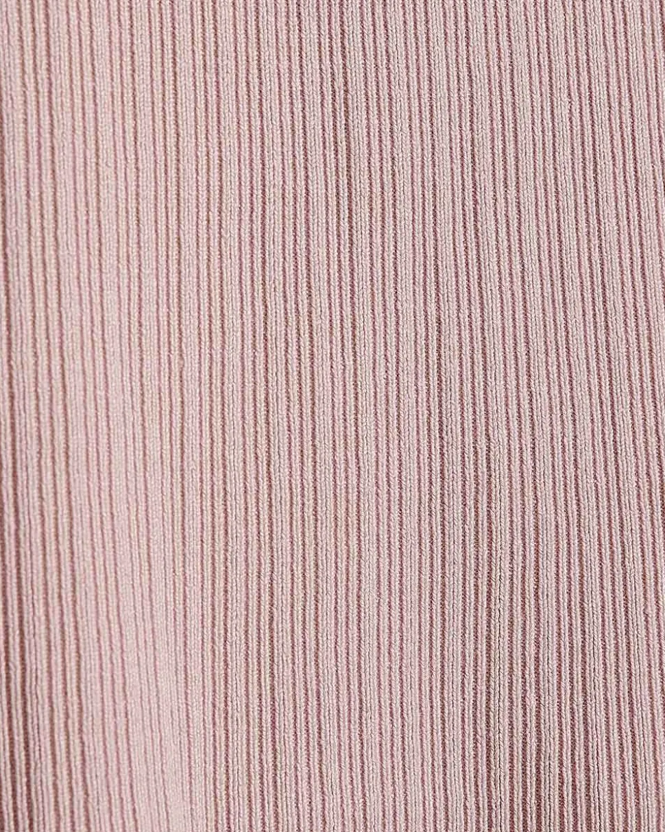 Crew-Neck Ribbed Cami with Sheer Yoke