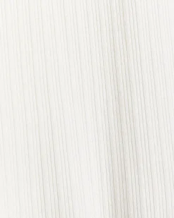 Crew-Neck Ribbed Cami with Sheer Yoke