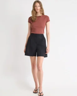 Crew-Neck Ribbed T-Shirt