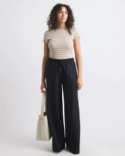 Crew-Neck Ribbed T-Shirt