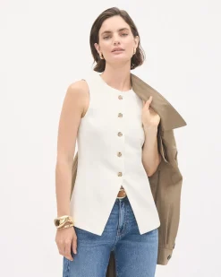 Crème Sleeveless Vest