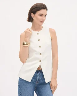 Crème Sleeveless Vest