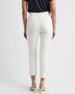 Crème Slim-Leg High-Rise Pant