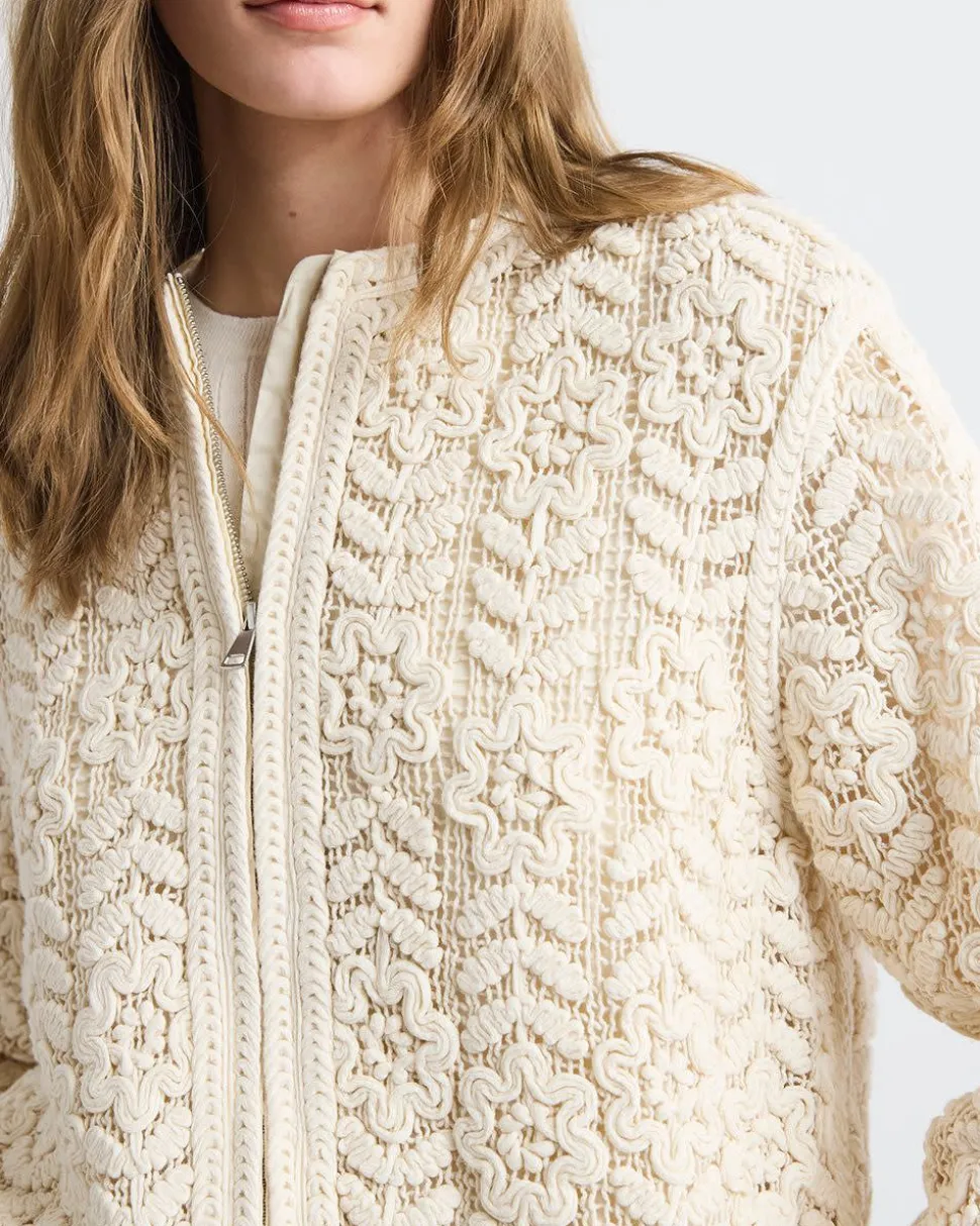 Crochet Bomber Jacket