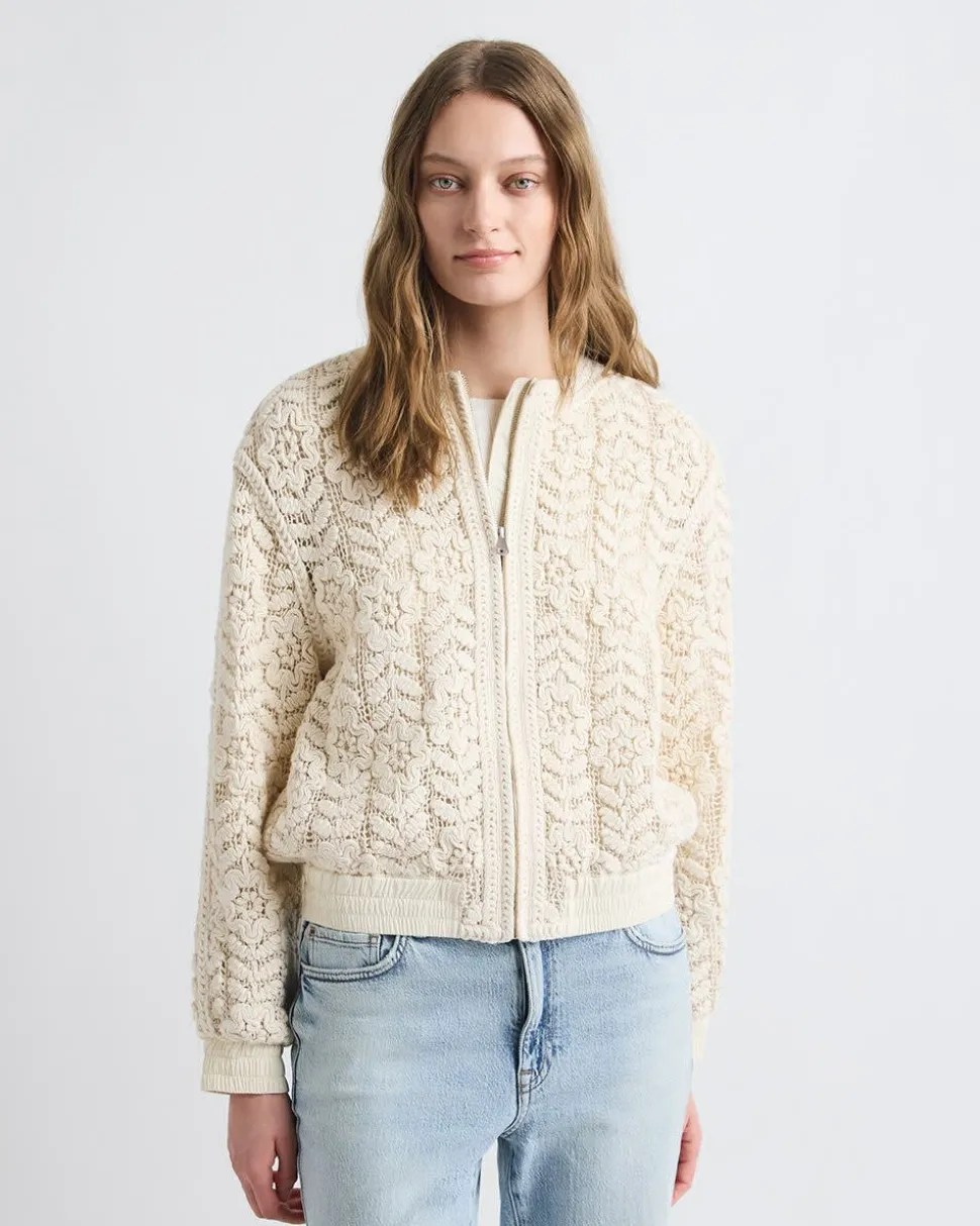 Crochet Bomber Jacket
