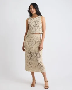 Crochet Straight Maxi Skirt