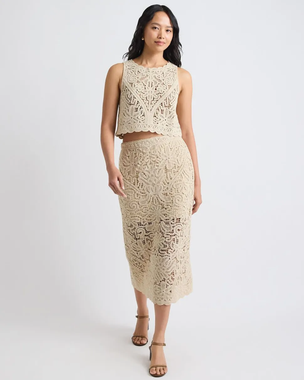 Crochet Straight Maxi Skirt