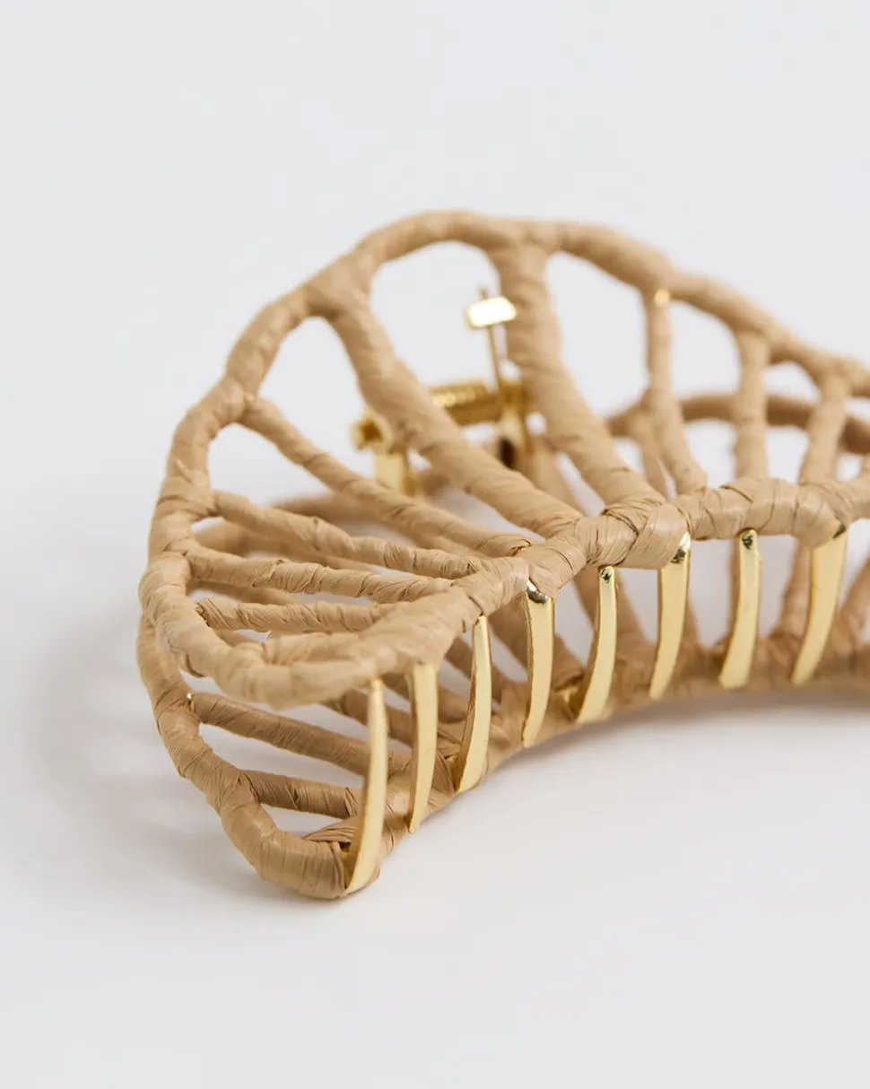 Croissant Raffia Hair Gripper