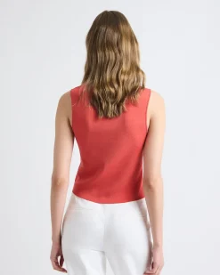 Cropped Buttoned-Down Sweater Vest