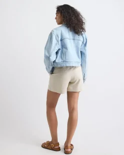 Cropped Oversized Denim Jacket