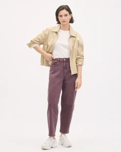 Cropped Twill Bomber Jacket